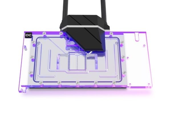 Alphacool 14488, Vannblokk, Akryl, Messing, Nylon, Sort, Gjennomsiktig, 4-pin, 1/4", 12 cm