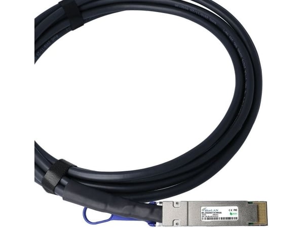 BlueOptics QDD-400-CU2M-BL, 2 m, QSFP-DD, QSFP-DD, Hankjønn/hankjønn
