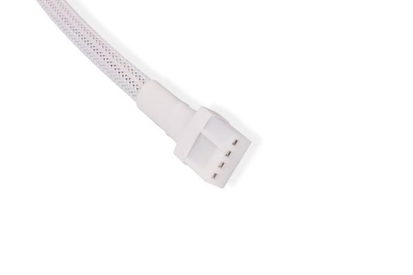 Alphacool viftekabel 4-pins til 4-pinners forlengelse 30cm - hvit