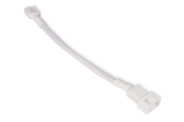 Alphacool viftekabel 4-pins til 4-pinners forlengelse 15cm - hvit