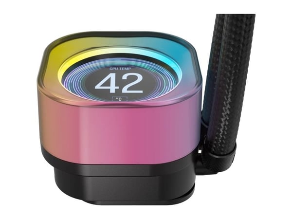 Corsair iCUE Link LCD H100i RGB - Prosessorin nestejäähdytysjärjestelmä - Jäähdyttimen koko: 240 mm - (seuraaville: LGA1156, LGA1155, LGA1150, LGA1...