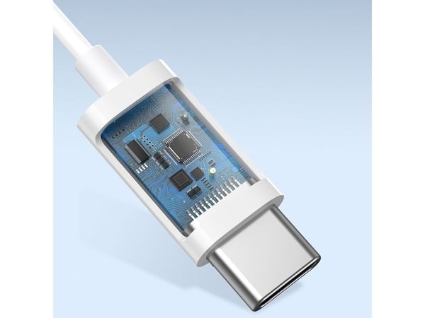 Baseus Encok C17 - Hörlurar med mikrofon - inuti örat - kabelansluten - USB-C - vit