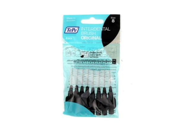 Triton Interdental Hammasharjat Tepe Musta (8 kpl)