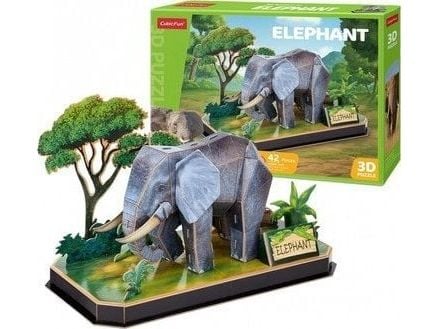 Cubic Fun 3D-puslespill dyr elefant