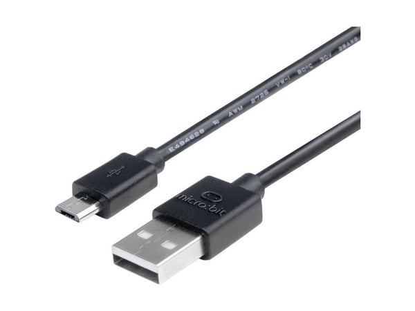 BBC micro:bit MEFUSBB30AV1 Data/virtakaapeli micro:bit [1x USB 2.0 -liitin A - 1x USB 2.0 -liitin Micro-B] 0,30 m Musta