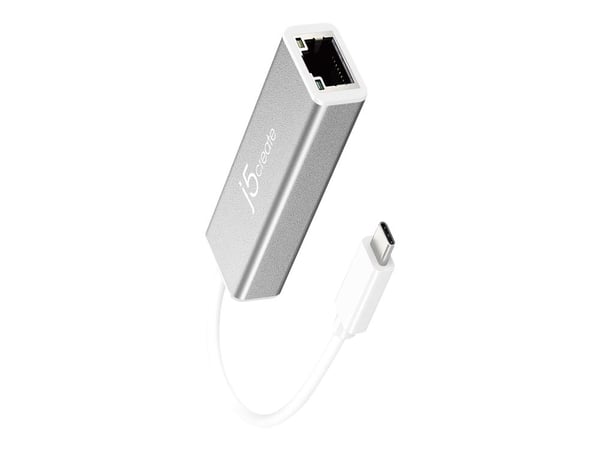 j5create JCE133G-N USB-C™ til Gigabit Ethernet-adapter, Koblet med ledninger (ikke trådløs), USB Type-C, 10,100,1000 Mbit/s, IEEE 802.3, IEEE 802.3...