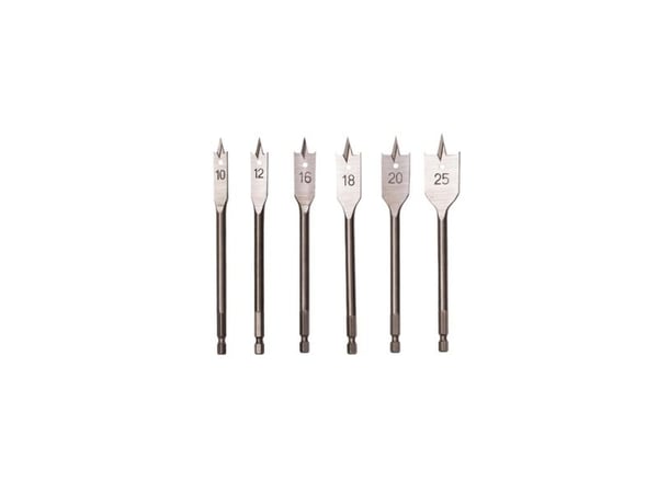 Flat trebor sett i tinn 6 deler 10–25 mm