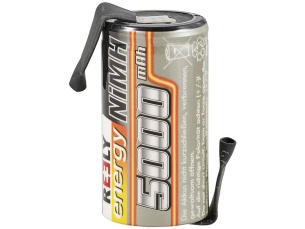 Reely Model Building Akku yksikennoinen NiMH Sub-C 1,2 V 5000 mAh juotoskielekkeellä