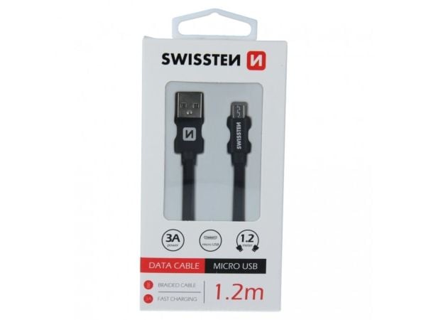 Swissten 71522201, 1,2 m, USB A, Micro-USB B, USB 2.0, 480 Mbit/s, Lajittelu