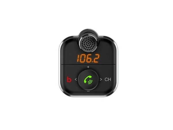 SAVIO TR-12 - Bluetooth hands-free car kit / FM transmitter / charger for mobiltelefon - svart