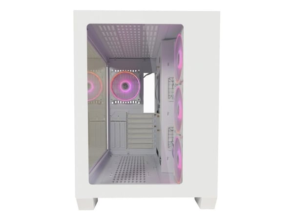 LC Power Gaming 807W Stormwatch_X - Midi-tårn gaming - utvidet ATX (E-ATX) - sidepanel med vindu (herdet glass) - ingen strømforsyning - hvit - USB...