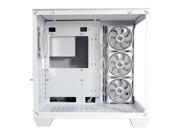 LC Power Gaming 807W Stormwatch_X - Midi-tårn gaming - utvidet ATX (E-ATX) - sidepanel med vindu (herdet glass) - ingen strømforsyning - hvit - USB...