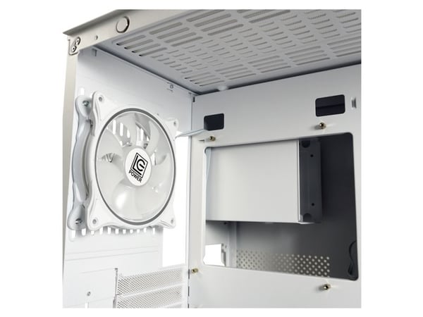 LC Power Gaming 807W Stormwatch_X - Midi-tårn gaming - utvidet ATX (E-ATX) - sidepanel med vindu (herdet glass) - ingen strømforsyning - hvit - USB...