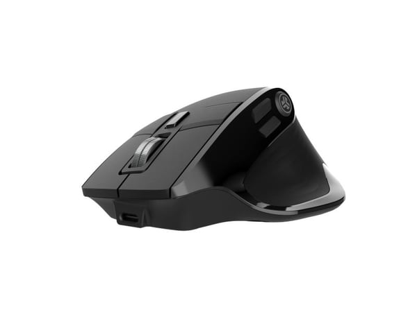 JLab Epic, Høyre hendt, Optisk, Bluetooth + USB Type-A, 2400 DPI, Svart