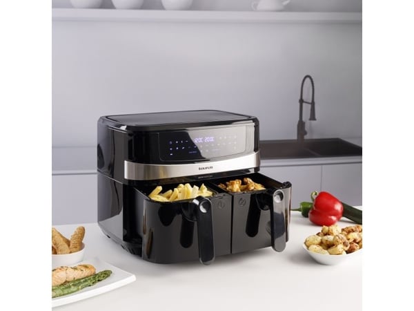 Taurus Air Fry Digital Duo, Varmluftsfrityr, 9 l, 50 °C, 200 °C, 60 min, Dobbel