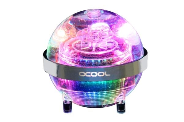 Alphacool 13795, Vannblokk, Acetal, Messing, Gjennomsiktig, 4-pin, 1/4", 60 °C