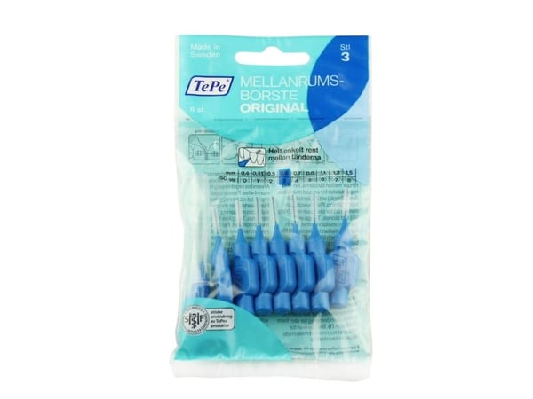 TePe Original Interdental Brushes 3 Blue (0,6 mm) 8 pcs