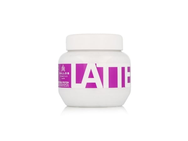 KALLOS Latte hårmaske med melkeprotein maske for veps skadet av kjemiske behandlinger 275ml
