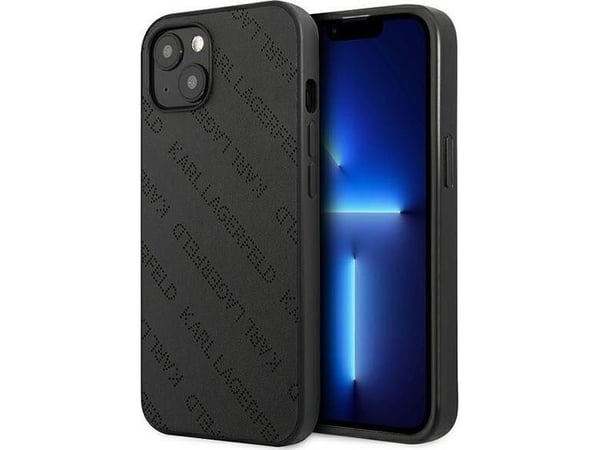 Karl Lagerfeld KLHCP13SPTLK iPhone 13 mini 5,4" harddeksel sort/sort perforert allover