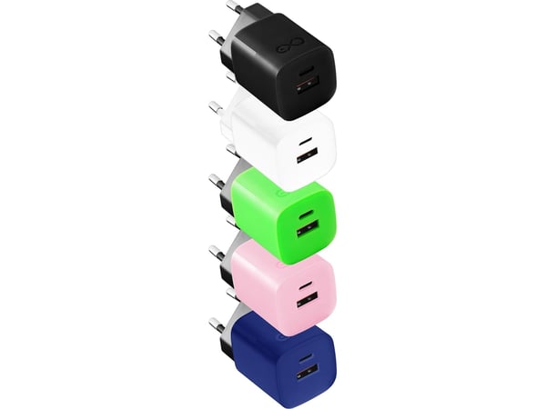 Orno Charger eXc CUBE, 2xUSB (tyyppi A+C), 33W, pikalataus, värisekoitus