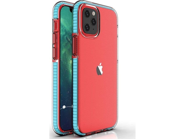 Hurtel Spring Case geelikotelo, jossa on värillinen kehys iPhone 13 mini vaaleansininen