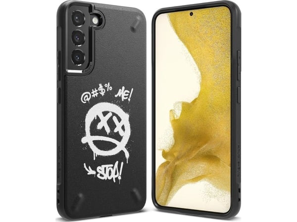 Ringke Onyx Design slitstarkt TPU-skal för Samsung Galaxy S22+ (S22 Plus) svart (graffiti)