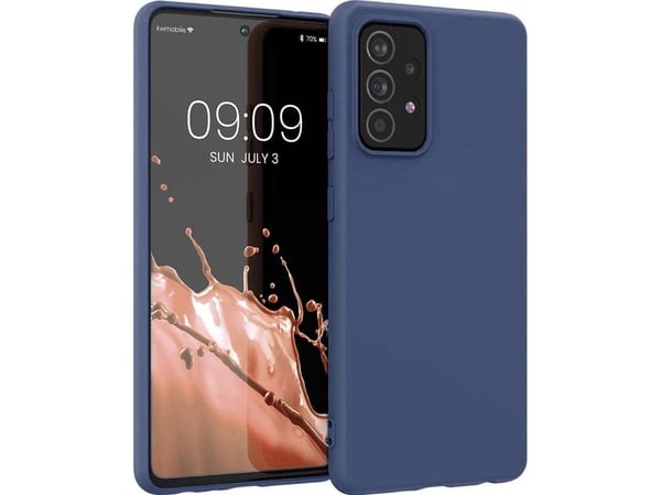 Silikondeksel mykt fleksibelt gummibakdeksel til Samsung Galaxy A22 4G - blå