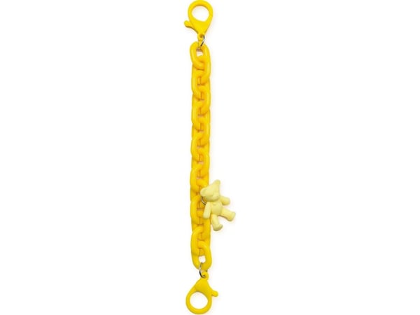 Color Chain (tau) fargerik kjede mobilholder anheng til ryggsekk lommebok - gul