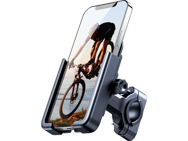 Wozinsky metall mobilholder til sykkel og scootere - svart (WBHBK3)
