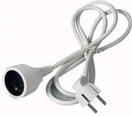 PremiumCord PPE1-02, 2 m, 1 AC-pistorasia(a), Tyyppi E / F, Valkoinen, 250 V, 10 A