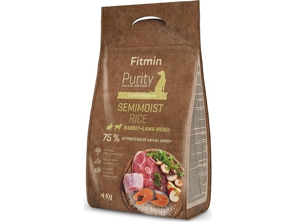 Fitmin Dog Pure Rice Semimoist Rabbit & Lamb - 4 kg