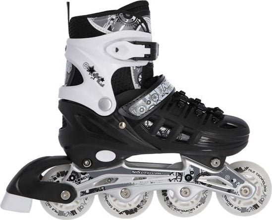 Nils Extreme NH10905 rulleskøyter med utskiftbare plater sort/hvit str. 31-34