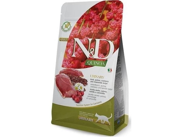 Farmina Pet Food N&D CAT QUINOA URINARY DUCK 5 KG, Voksen, And, 5 kg, Kornfritt, Fri for smakstilsetninger, Antioksidanter medfølger