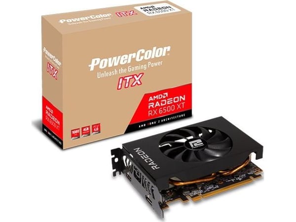 PowerColor AXRX 6500XT 4GBD6-DH, Radeon RX 6500 XT, 4 GB, GDDR6, 64 bit, 7680 x 4320 pixlar, PCI Express 4.0