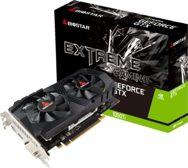 Biostar VN1055TF41, GeForce GTX 1050 Ti, 4 GB, GDDR5, 128 bit, 7680 x 4320 piksler, PCI Express 3.0