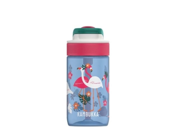 Kambukka vandflaske til børn Lagoon 400 ml Blå flamingo