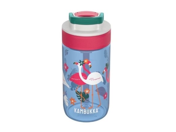Kambukka vandflaske til børn Lagoon 400 ml Blå flamingo