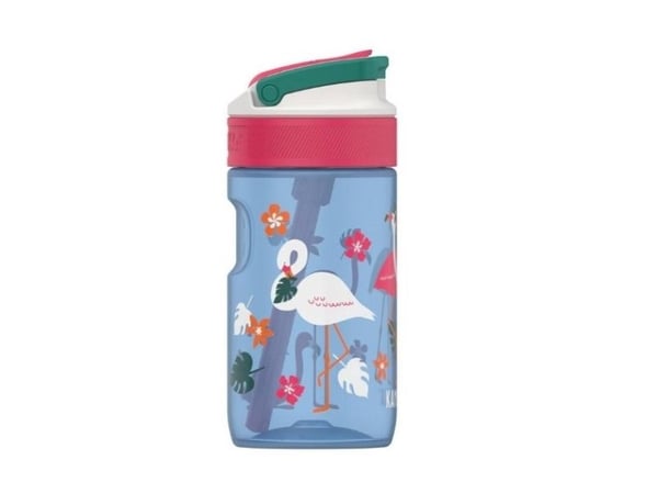 Kambukka vandflaske til børn Lagoon 400 ml Blå flamingo