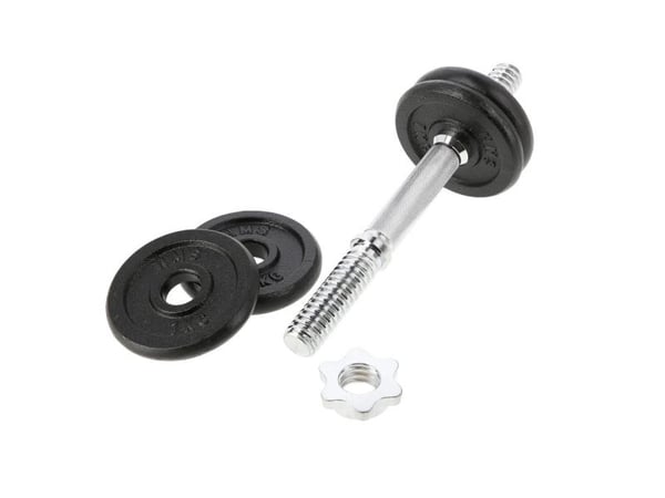HMS SG01 gjenget vektstang 7kg 4 plater