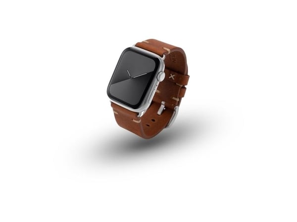 JT BERLIN 10827, Band, Smartklokke, Brun, Sølv, Apple, Watch Series 1-3 (42mm) & Series 4-6 (44mm), Series 8 (45mm), 49mm, Apple Watch Ultra, Ekte lær