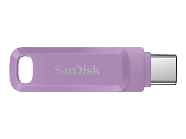 SanDisk Ultra Dual Drive Go - USB-flashstasjon - 128 GB - USB 3.2 Gen 1 / USB-C - lavendel