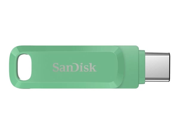 SanDisk Ultra Dual Drive Luxe - USB-flashstasjon - 256 GB - USB 3.2 Gen 1 / USB-C - absintgrønn