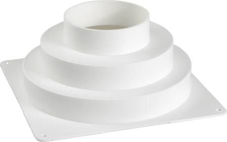 FRESH Overgangsstykke / flange 175x175 mm med studs Ø82/125/160 mm.