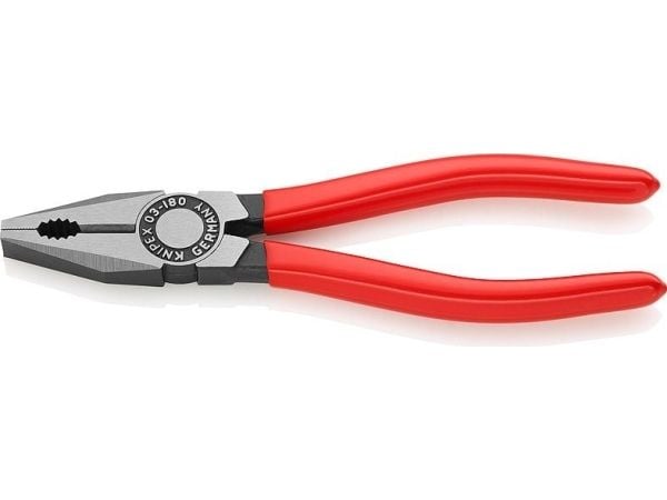 Knipex 03 01 180 SB, Kombinasjonstang, Stål, Plast, Rød, 180 mm