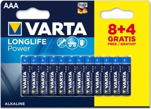 Varta 04903, Engangsbatteri, AAA, Alkalinsk, 1,5 V, 12 stykker, Blå, Gull