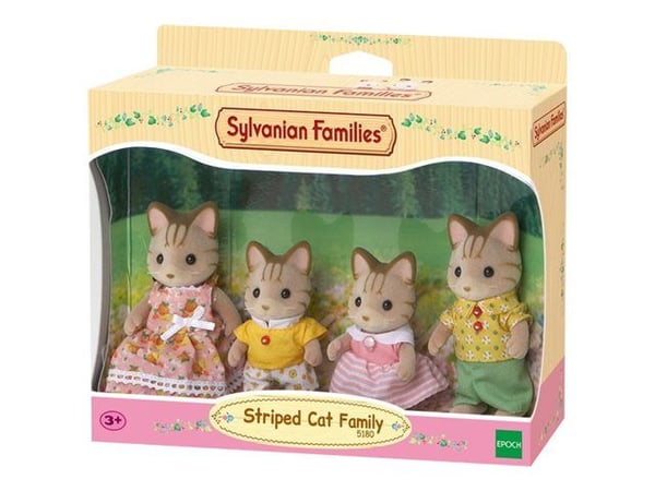 Sylvanian Families Striped Cat Family