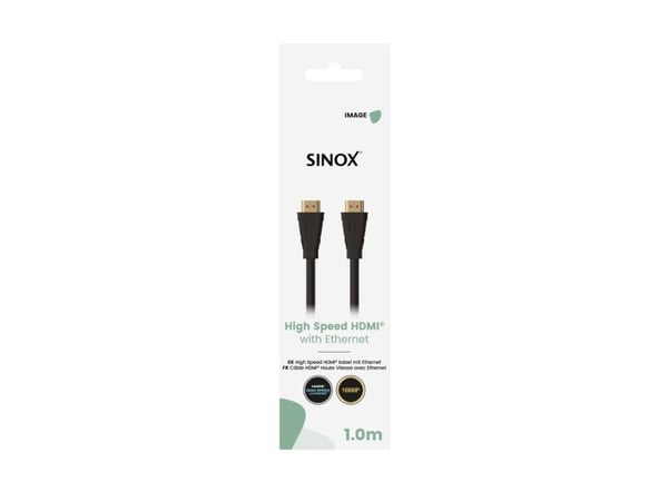 Sinox SOE03051, 1 m, HDMI Type A (Standard), HDMI Type A (Standard), 10.2 Gbit/s, Audio Return Channel (ARC), Black