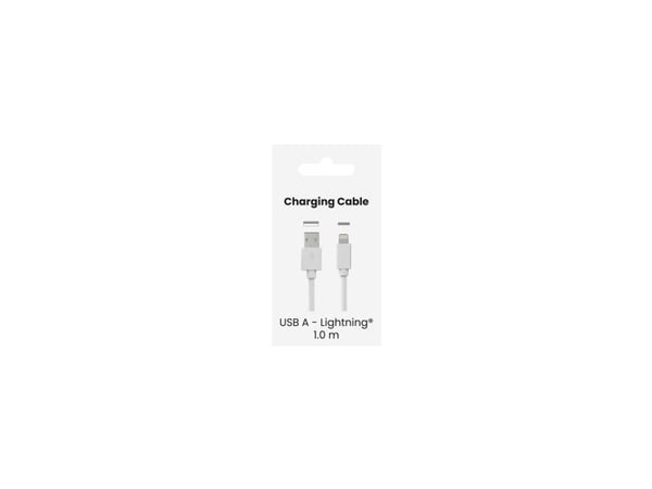 Sinox USB A til Lightning kabel. 1m. Hvid