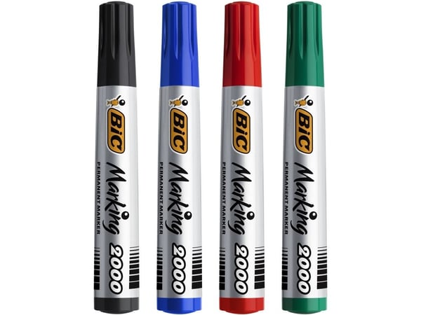 Pysyvä tussi bic 2000, laatikko 4 kpl.