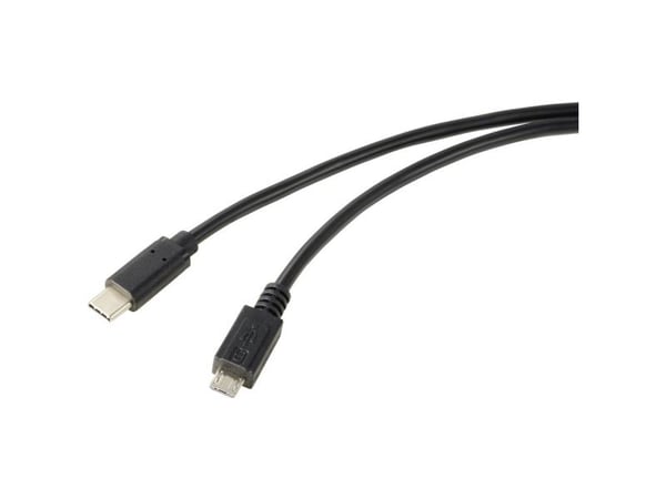 Renkforce RF-5719754, 1 m, USB C, Micro-USB B, USB 2.0, 0,48 Gbit/sek., Lajittelu